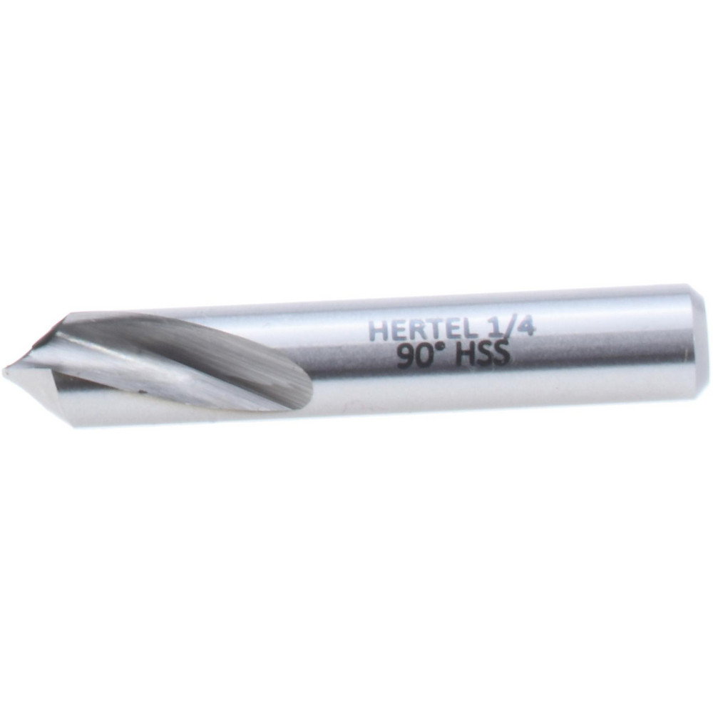 Spotting Drill: 1/4" Dia, 90 ° Point, 1-1/2" OAL, High Speed Steel