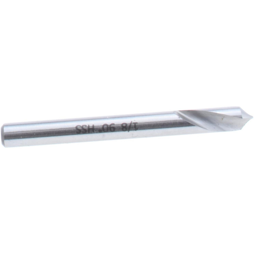 Spotting Drill: 1/8" Dia, 90 ° Point, 1-1/4" OAL, High Speed Steel