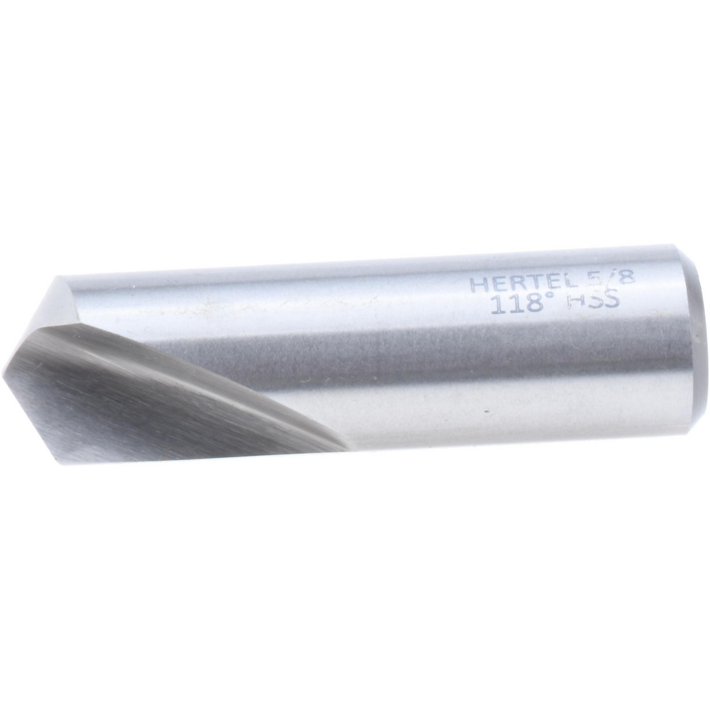 Spotting Drill: 5/8" Dia, 118 ° Point, 2-1/4" OAL, High Speed Steel