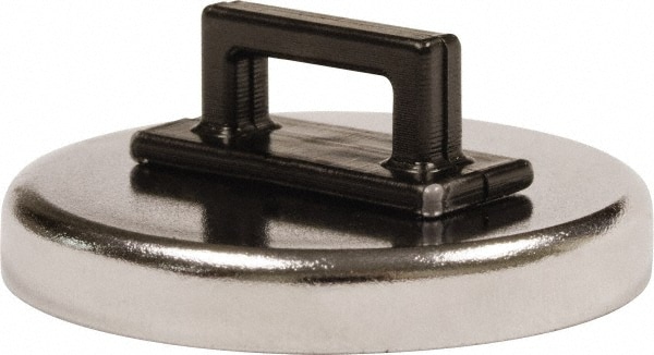 14 Lb Max Pull Force, 3/16" Overall Height, 1.24" Diam, Ceramic Cup Magnet