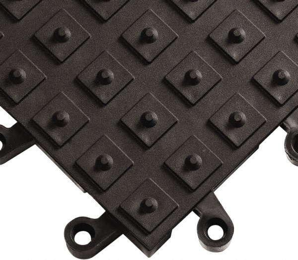 Wearwell 552.78x18x18BK Anti-Fatigue Modular Tile Mat: Dry Environment, 18" Length, 18" Wide, 7/8" Thick, Black Image