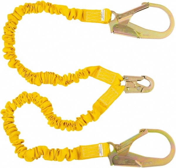 PRO-SAFE PS-SA-LN20 6 Long, 350 Lb Capacity, 2 Leg Locking Snap Hook Harness Shock Absorbing Lanyard Image