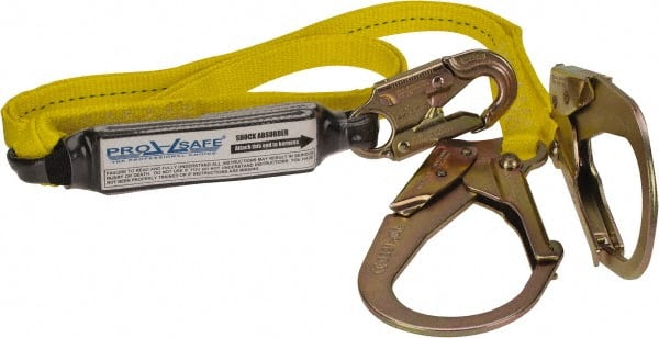 PRO-SAFE - 6' Long, 350 Lb Capacity, 2 Leg Locking Snap Hook Harness Shock  Absorbing Lanyard - 62841929 - MSC Industrial Supply