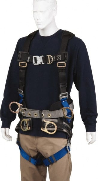 PRO-SAFE - Fall Protection Harnesses: 350 Lb, Construction Style, Size  2X-Large, Polyester - 62846589 - MSC Industrial Supply