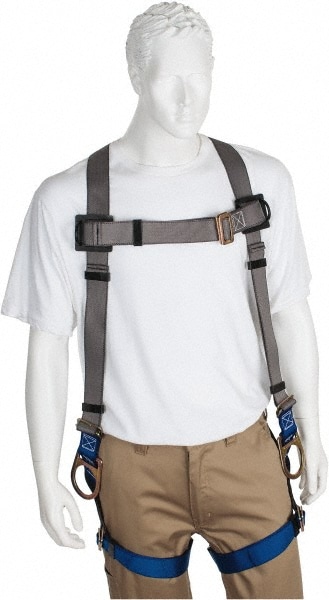 PRO-SAFE PS-HPT-22 Fall Protection Harnesses: 350 Lb, Back and Side D-Rings Style, Size 2X-Large, Polyester Image