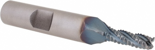 Hertel 62852124 Square End Mill: 3/16 Dia, 1/2 LOC, 3/8 Shank Dia, 2.375 OAL, 4 Flutes, Cobalt Image