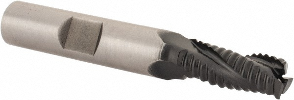 Hertel 62852603 Square End Mill: 5/16 Dia, 3/4 LOC, 3/8 Shank Dia, 2-1/2 OAL, 3 Flutes, Cobalt Image