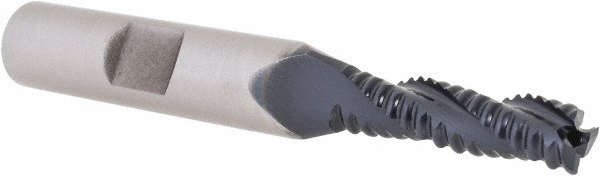 Hertel 62852611 Square End Mill: 1/4 Dia, 7/8 LOC, 3/8 Shank Dia, 2-11/16 OAL, 3 Flutes, Cobalt Image