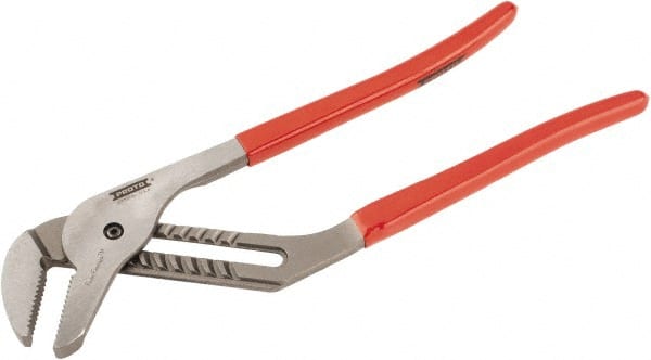 Tongue & Groove Plier: 4-13/64" Cutting Capacity, Serrated Jaw