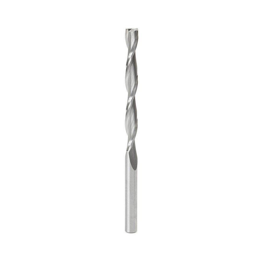 Spiral Router Bit: 0.375" Dia, 3.5" LOC, 3/8" Shank Dia, Upcut