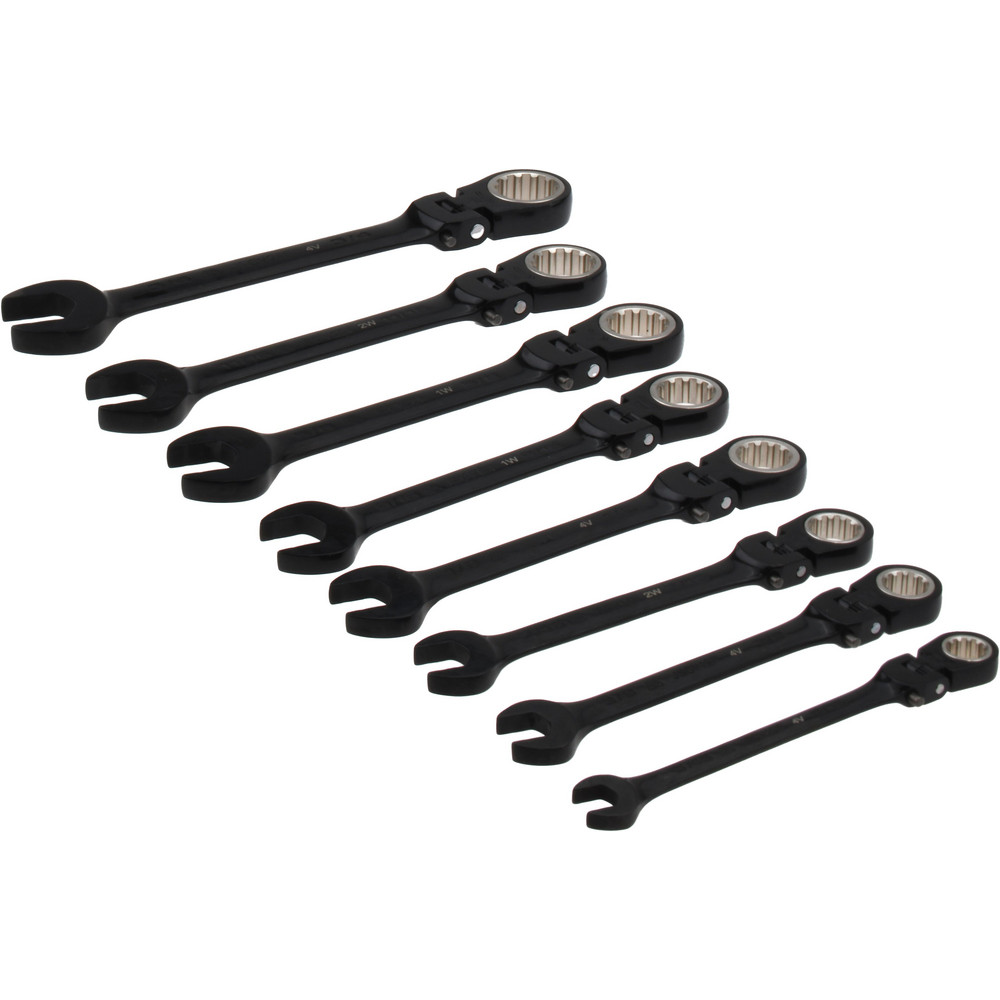 Proto - Flex Head Spline Wrench Set: 8 Pc, 5/16 in - 3/4 in