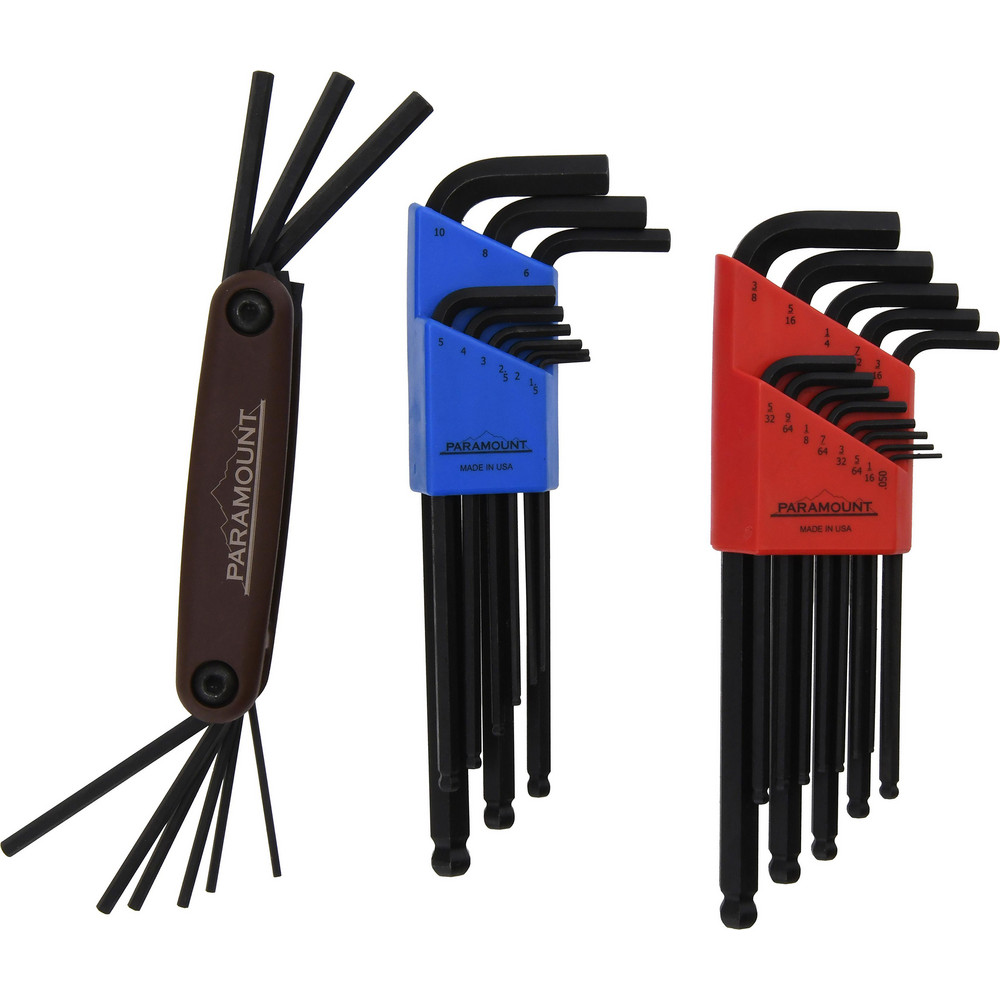 31 Piece L-Wrench/Fold-Up Combo Hex Key Set - Hex Range 0.05 to 3/8", Steel