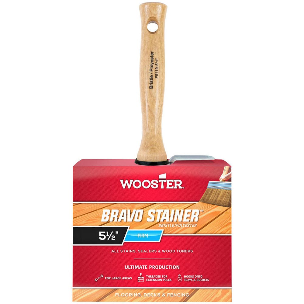 Wooster Brush F5119-5 1/2 Paint Brush: 5-1/2" Hog & Polyester, Natural & Synthetic Bristle 