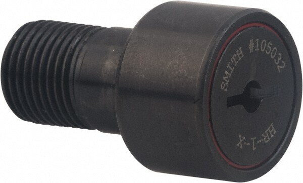 Plain Cam Follower: 1.25" Roller Dia, 0.75" Roller Width, 0.75" Stud Dia, 1-1/4" Stud Length