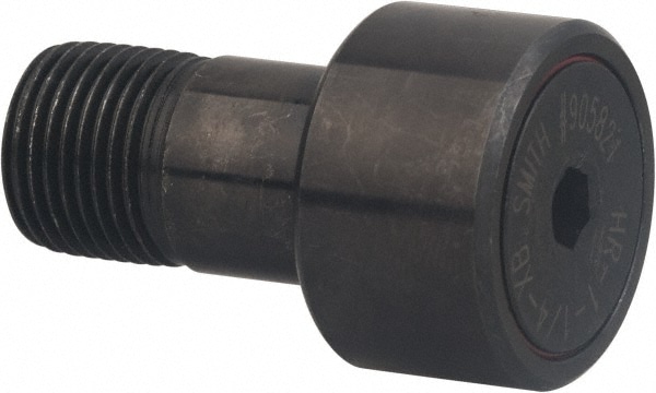 Plain Cam Follower: 1.5" Roller Dia, 0.875" Roller Width, 0.875" Stud Dia, 1-1/2" Stud Length
