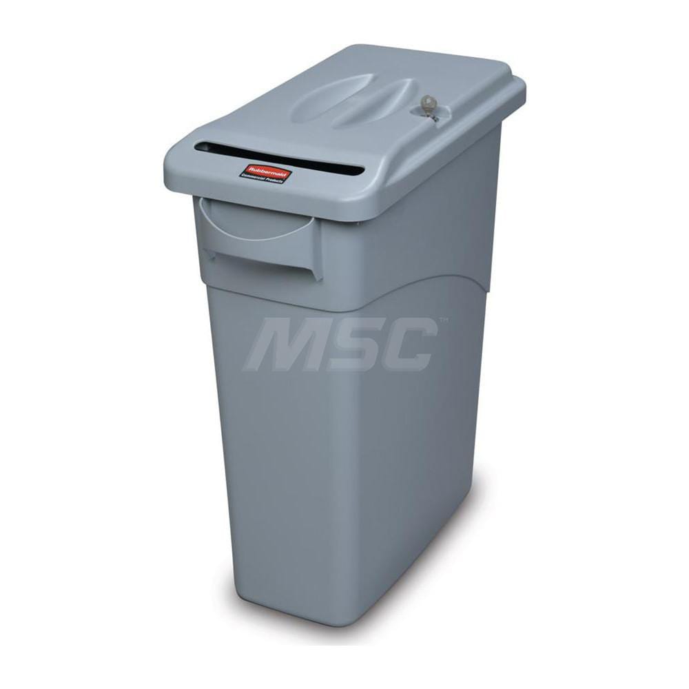 Rubbermaid - Decorative Trash Can: 23 gal, Rectangle, Gray - 64895717 - MSC  Industrial Supply