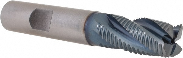 Hertel 62889126 Square End Mill: 1/2 Dia, 1 LOC, 1/2 Shank Dia, 3 OAL, 4 Flutes, Cobalt Image