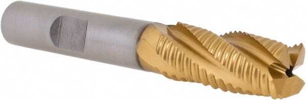 Hertel 62913298 Square End Mill: 7/16 Dia, 1 LOC, 3/8 Shank Dia, 2-11/16 OAL, 4 Flutes, Cobalt Image