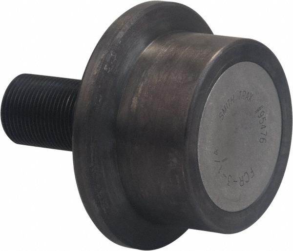 Flanged Yoke Roller: 62 mm Roller Dia, Carbon Steel - 40 mm OAW