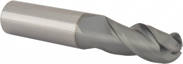 Accupro 12179179 Ball End Mill: 0.6875" Dia, 1.5" LOC, 3 Flute, Solid Carbide 