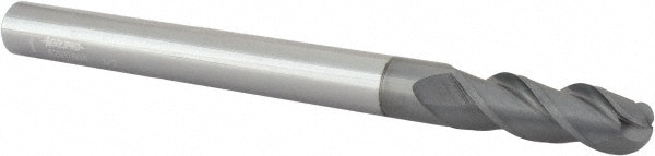 Accupro 12179211 Ball End Mill: 0.5" Dia, 1.5" LOC, 3 Flute, Solid Carbide 