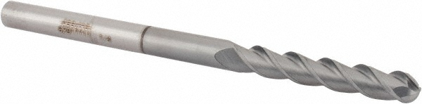Accupro 12179197 Ball End Mill: 0.25" Dia, 1.5" LOC, 3 Flute, Solid Carbide 