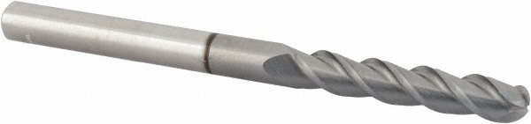 Accupro 12179200 Ball End Mill: 0.1875" Dia, 1" LOC, 3 Flute, Solid Carbide 