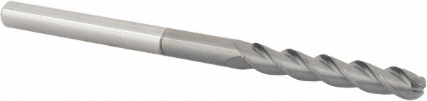 Accupro 12179196 Ball End Mill: 0.1875" Dia, 1.125" LOC, 3 Flute, Solid Carbide 