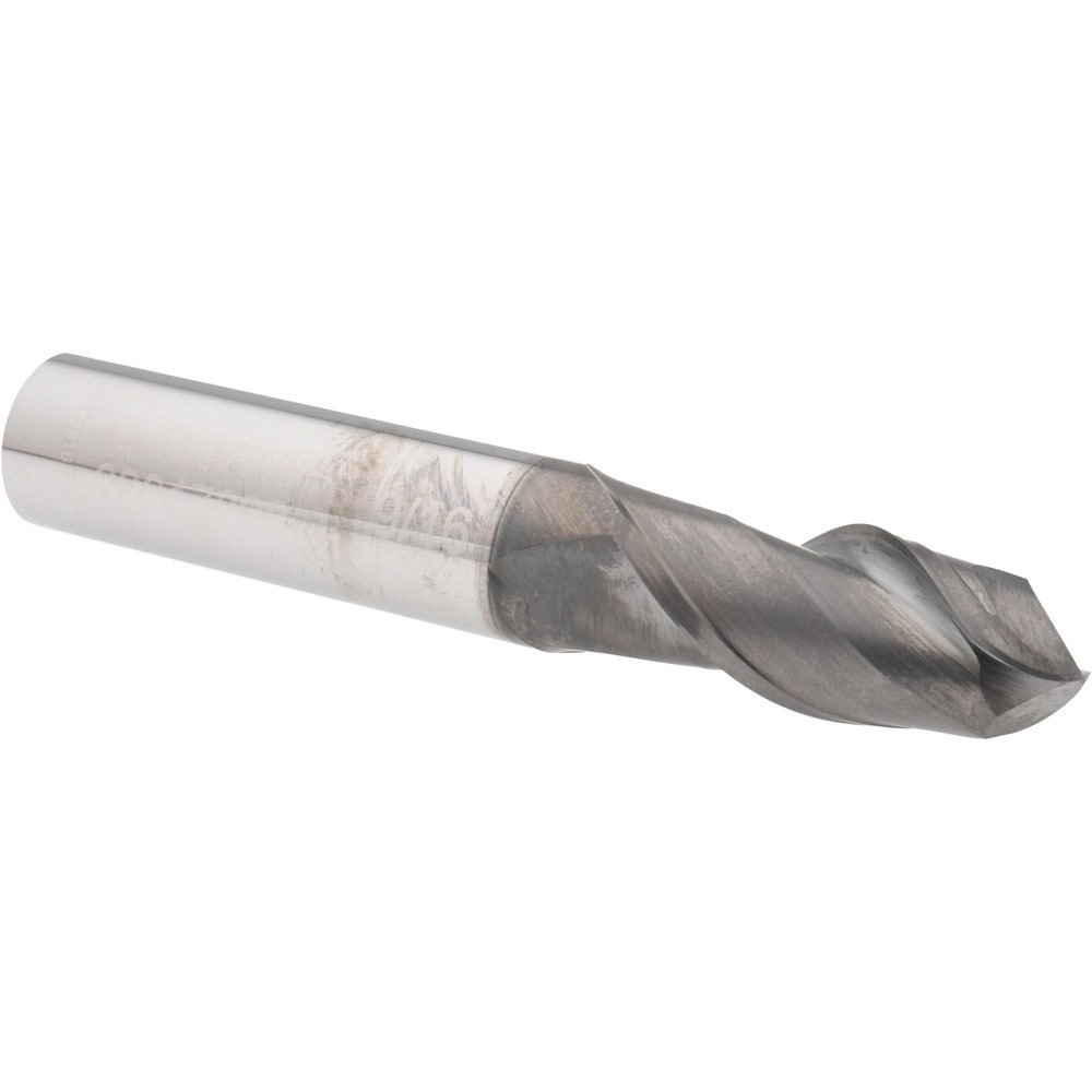 Accupro 12179107 Ball End Mill: 0.5625" Dia, 1.25" LOC, 2 Flute, Solid Carbide 