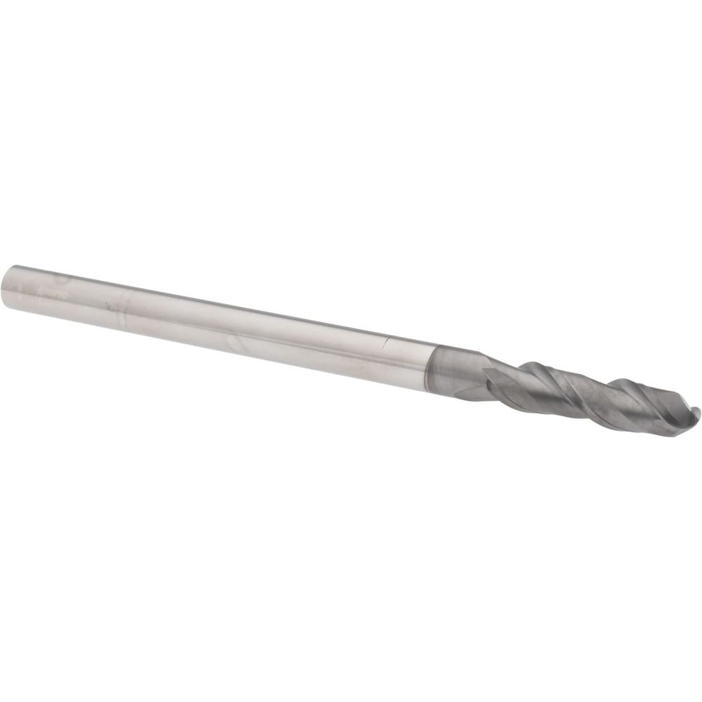 Accupro 12179154 Ball End Mill: 0.375" Dia, 1.5" LOC, 2 Flute, Solid Carbide 