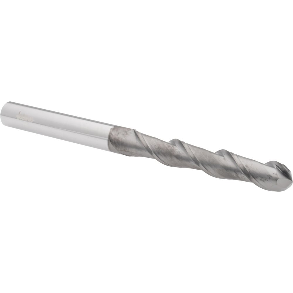 Accupro 12179144 Ball End Mill: 0.5" Dia, 3" LOC, 2 Flute, Solid Carbide 