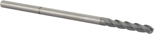 Accupro 12179202 Ball End Mill: 0.1875" Dia, 1" LOC, 3 Flute, Solid Carbide 