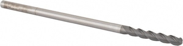 Accupro 12179209 Ball End Mill: 0.25" Dia, 1.5" LOC, 3 Flute, Solid Carbide 