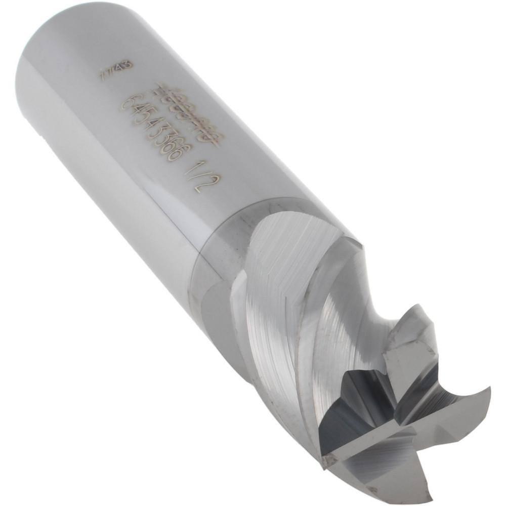 Accupro - Square End Mill: 1/4″ Dia, 1/2″ LOC, 4 Flute, Solid