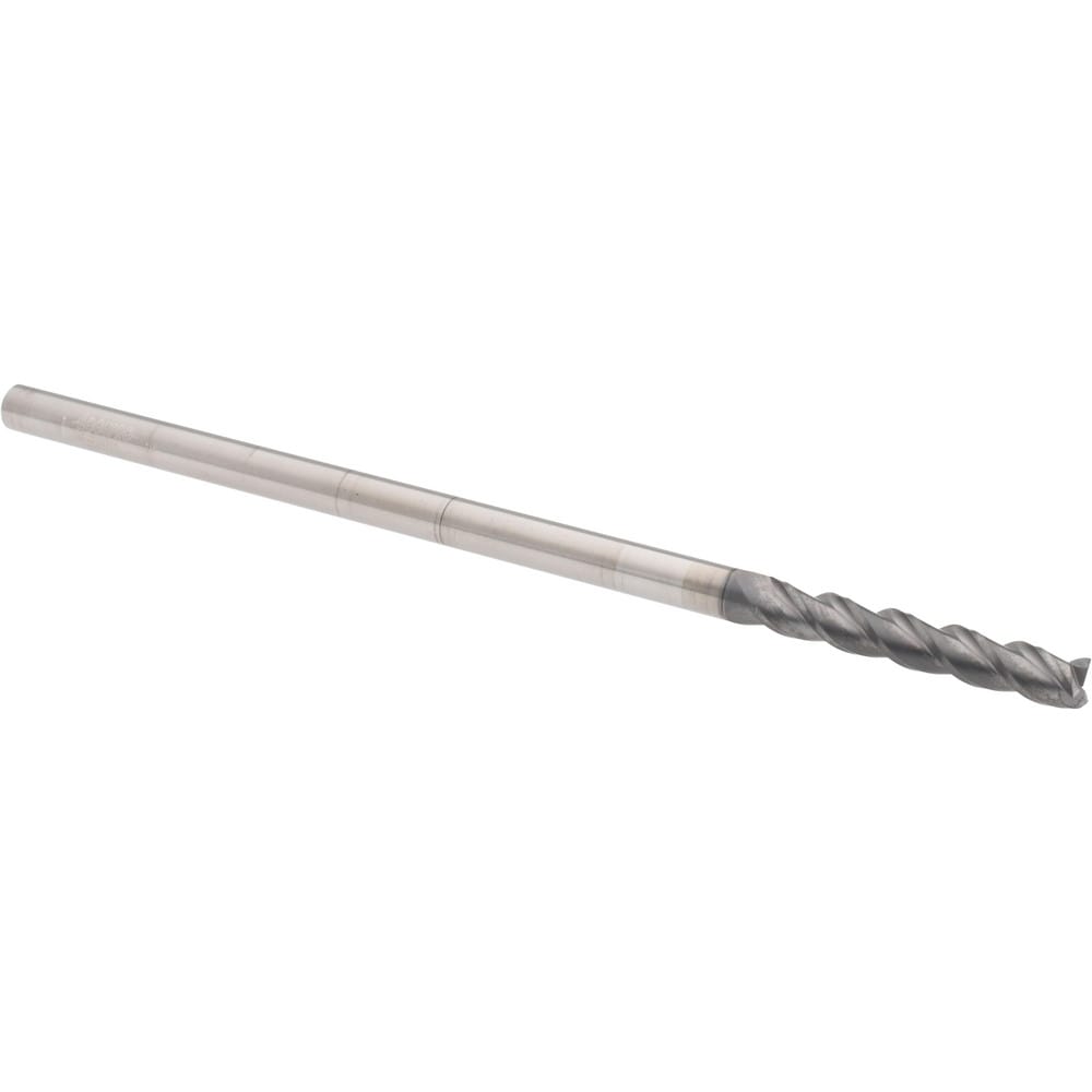 Accupro 12178951 Square End Mill: 1/4 Dia, 1-1/2 LOC, 1/4 Shank Dia, 6 OAL, 3 Flutes, Solid Carbide 