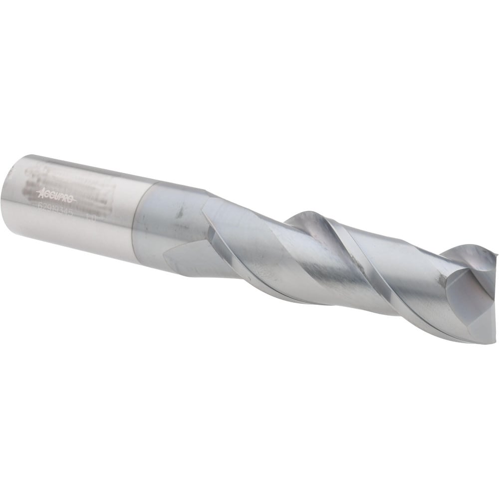 Accupro 12178825 Square End Mill: 1 Dia, 3 LOC, 1 Shank Dia, 6 OAL, 2 Flutes, Solid Carbide 