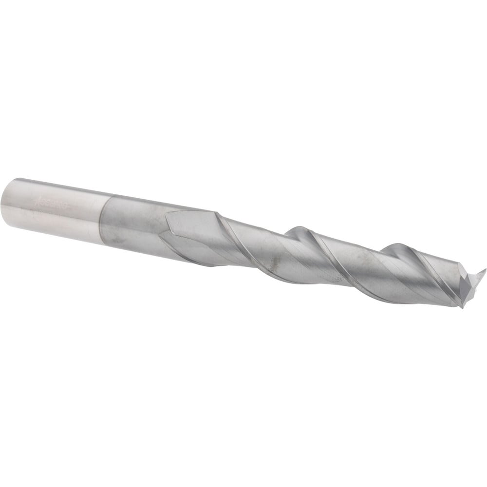 Accupro 12178836 Square End Mill: 5/8 Dia, 3 LOC, 5/8 Shank Dia, 6 OAL, 2 Flutes, Solid Carbide 