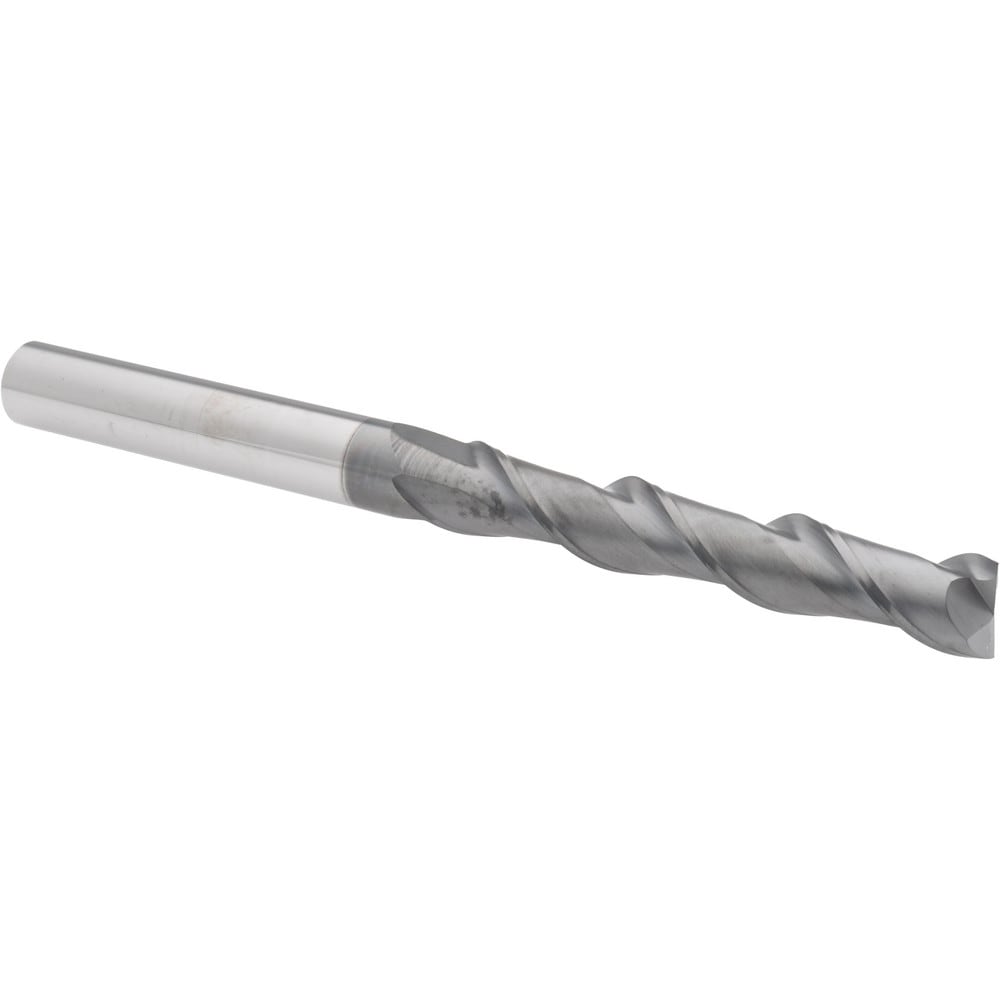 Accupro 12178834 Square End Mill: 1/2 Dia, 3 LOC, 1/2 Shank Dia, 6 OAL, 2 Flutes, Solid Carbide 