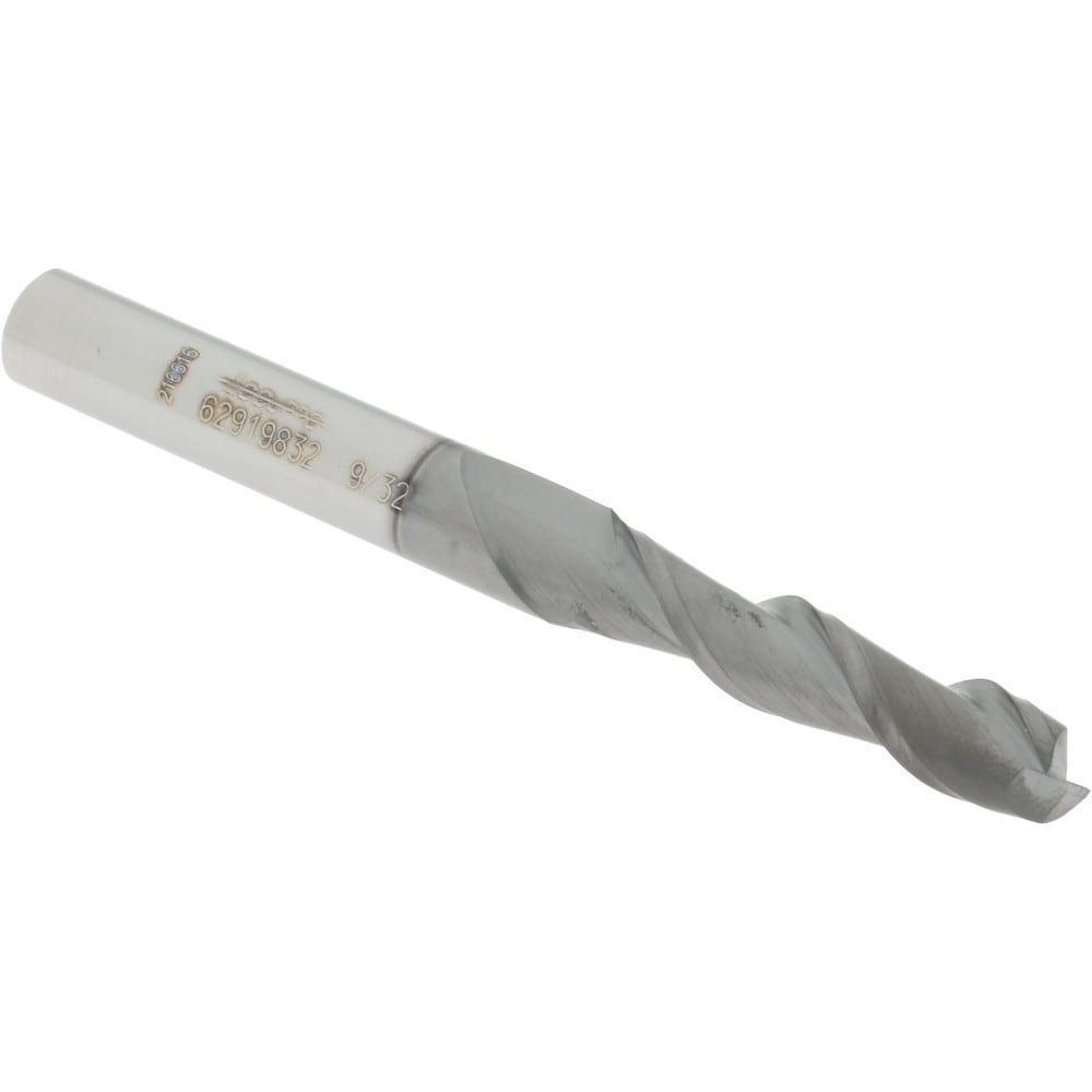 Accupro 12178842 Square End Mill: 9/32 Dia, 1-1/4 LOC, 5/16 Shank Dia, 3 OAL, 2 Flutes, Solid Carbide 