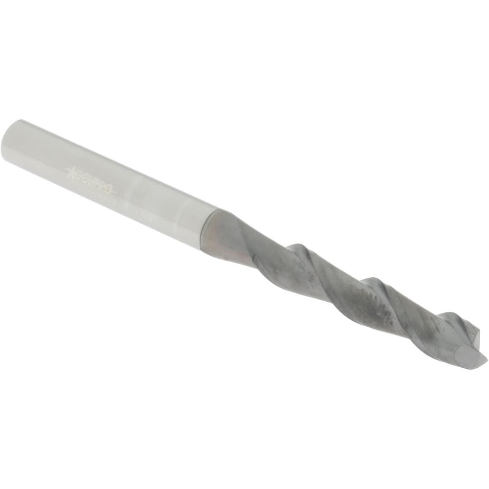 Accupro 12178841 Square End Mill: 1/4 Dia, 1-1/4 LOC, 1/4 Shank Dia, 3 OAL, 2 Flutes, Solid Carbide 