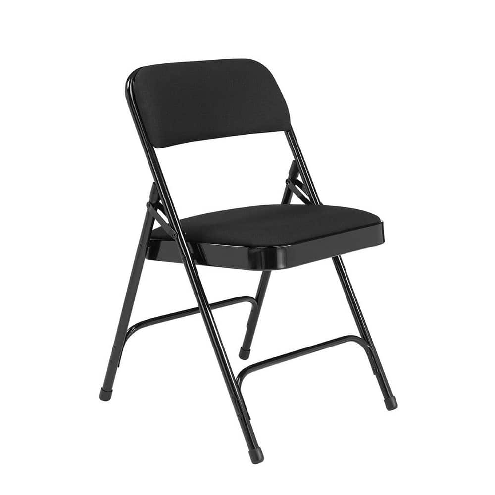 NATIONAL PUBLIC SEATING 2210 Pack of (4), 18-3/4" Wide x 20-1/4" Deep x 29-1/2" High, Fabric Folding Chairs with Fabric Padded Seat 