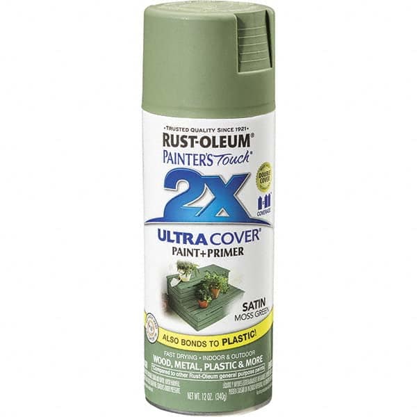 Rust-Oleum 249071 Enamel Spray Paint: Moss Green, Gloss, 12 oz 