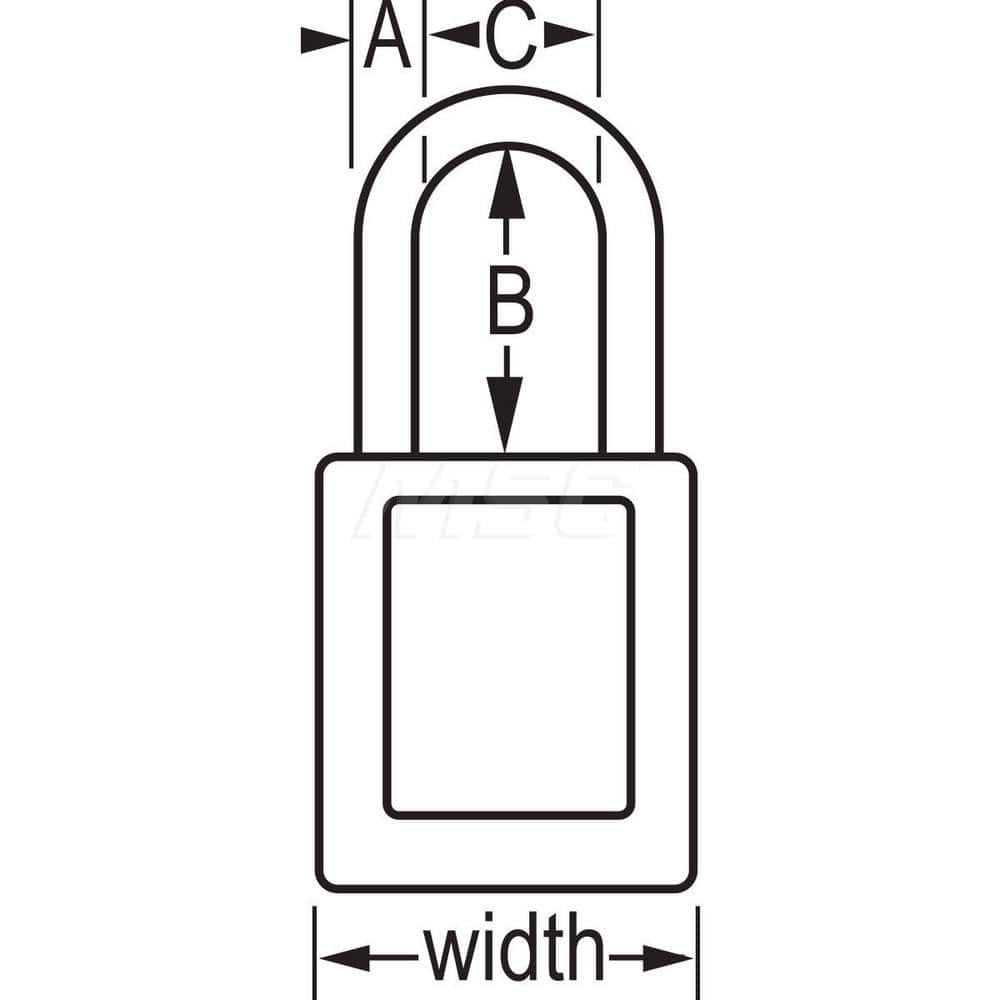 Master Lock - Lockout Padlock: Keyed Different, Thermoplastic, Steel  Shackle, Blue - 00473512 - MSC Industrial Supply