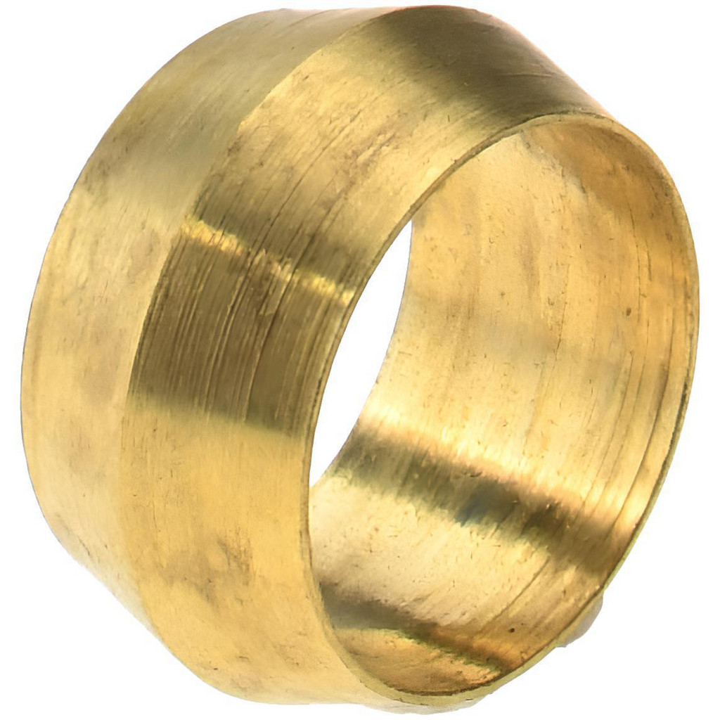 Parker Compression Tube Sleeve: 3/8" Tube OD, Compression - Brass, SAE J512 | 5-Pack | Part #60C-6