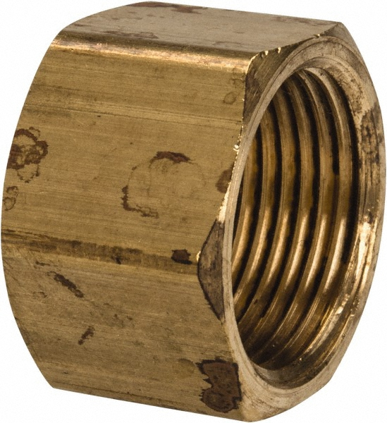 Parker Compression Tube Nut: 9/16-24, 5/8" Tube OD, Compression - Brass, SAE J512 & UL Listed | Part #61C-10