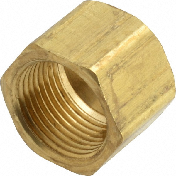 Parker Compression Tube Nut: 11/16-20, 1/2" Tube OD, Compression - Brass, SAE J512 & SAE 060110 | 5-Pack | Part #61C-8