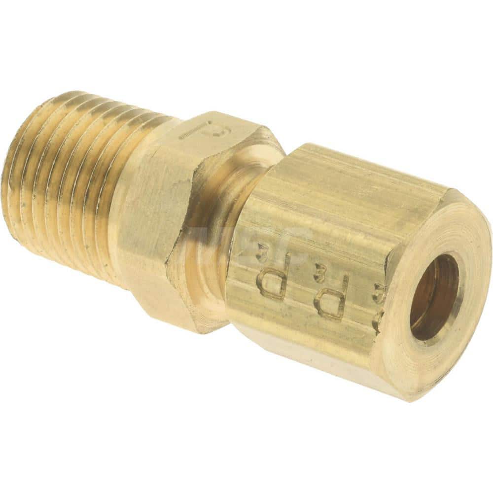 MroMax Brass Compression Tube Fitting 6mm /0.24 ID Male Thread Pipe Adapter for Water Irrigation System 3pcs 