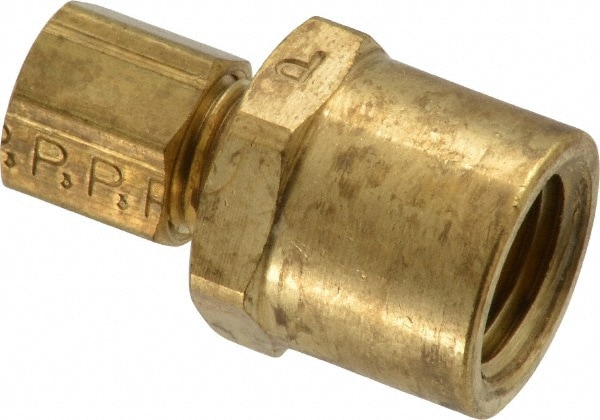 Parker 66C-3-4 Compression Tube Connector: 1/4-18" Thread, Compression x FNPT Image