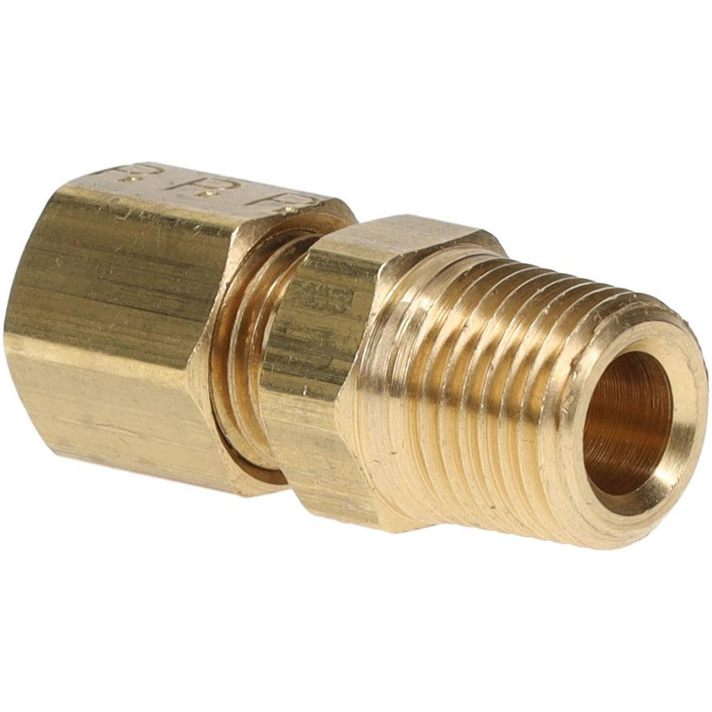 Parker - Compression Tube Male Connector: 3/8-18, 1/4