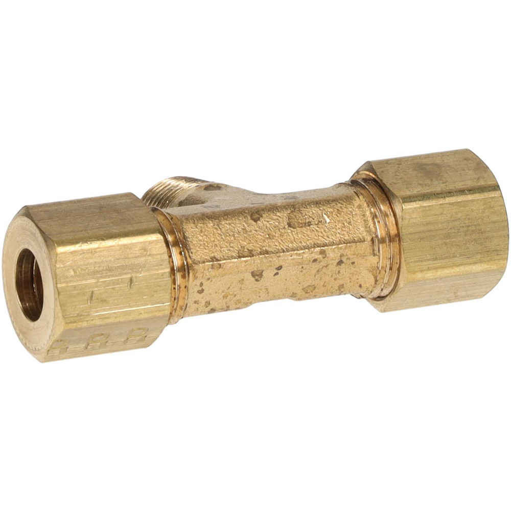 Parker - Compression Tube Male Branch Tee: 1/8-27, 1/4